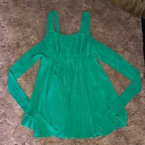 pretty green short dress